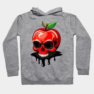 Skull Apple Poisoned Deadly spooky Fruit Hoodie